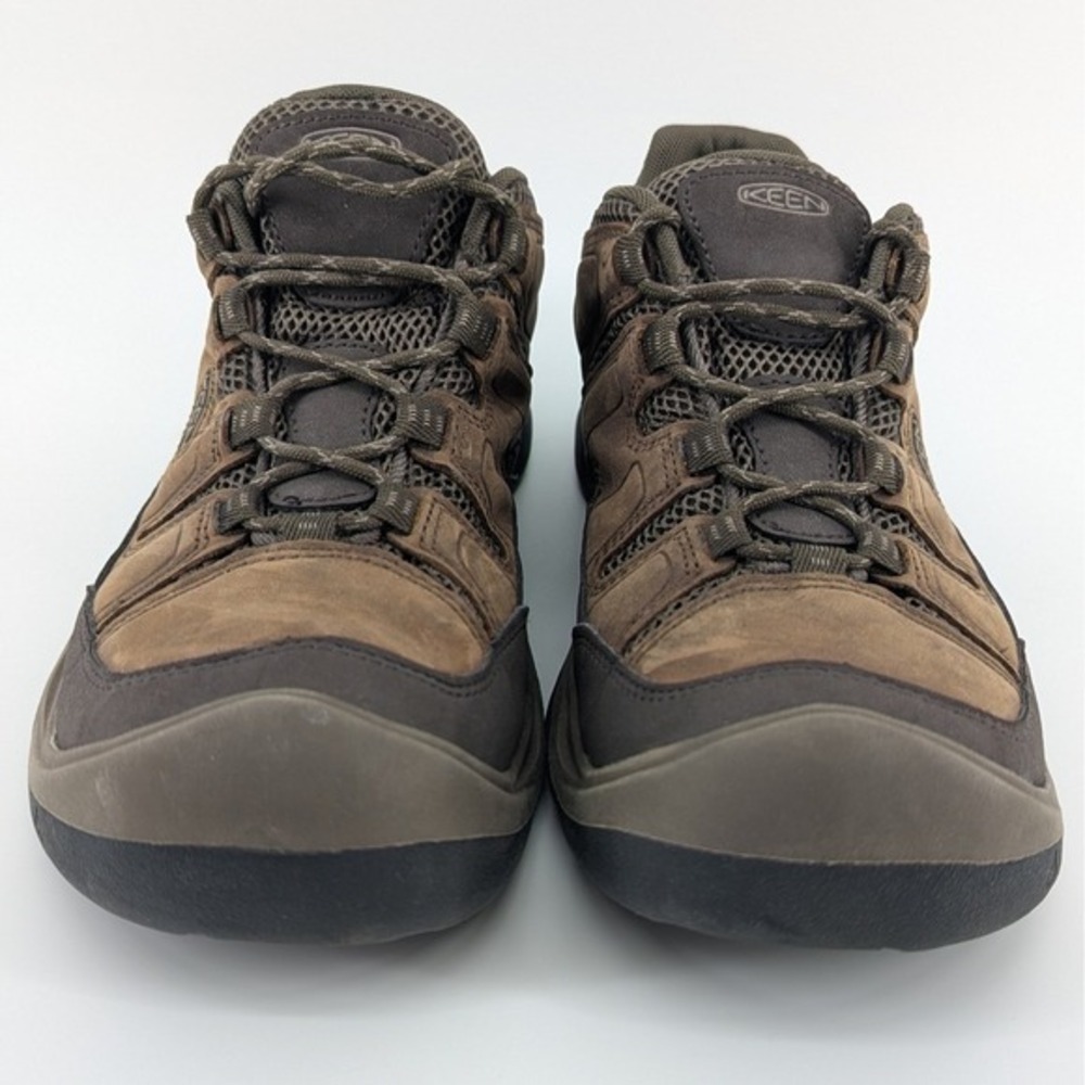 KEEN Voyageur Mens Hiking Shoes Brown Olive Low Top 1026910 Size 9.5